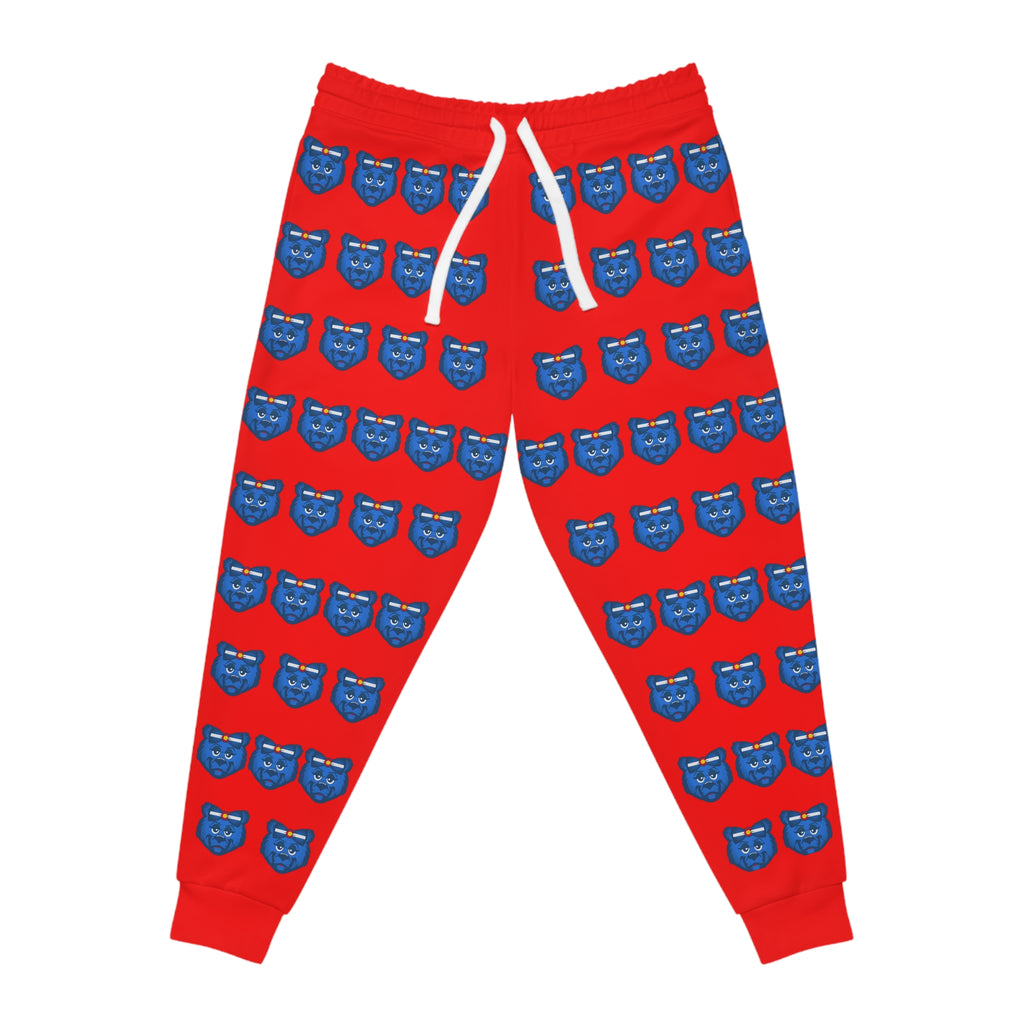 ZeLimited Blue Bear Women's Athletic Joggers (All Red)