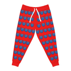 ZeLimited Blue Bear Women's Athletic Joggers (All Red)