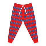 ZeLimited Blue Bear Women's Athletic Joggers (All Red)