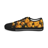 PARIZ Yellow Peonies Men's Low Top Sneakers