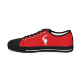 ZeLimited Male Elk Silhouette Men's Low Top Sneakers (Red)
