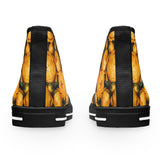 PARIZ Yellow Peonies Women's High Top Sneakers