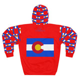 ZeLimited Colorado Checkered Flag Hoodie (All Red)