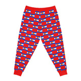 ZeLimited Colorado Checkered Flag Athletic Joggers (All Red)