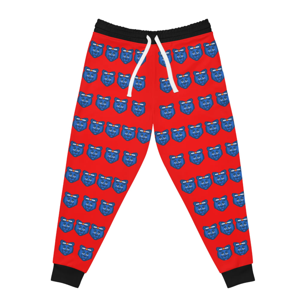 ZeLimited Blue Bear Women's Athletic Joggers (Red with Black)
