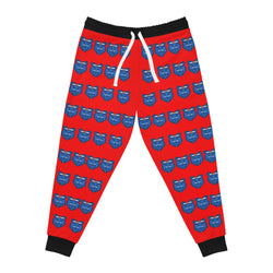 ZeLimited Blue Bear Women's Athletic Joggers (Red with Black)
