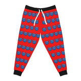 ZeLimited Blue Bear Women's Athletic Joggers (Red with Black)