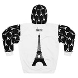 PARIZ Eiffel Tower Hoodie (White with Black)