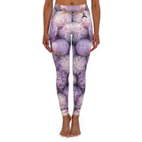 PARIZ Lavender Peonies Leggings (black logo)