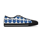 Blue Bear Women's Low Top Sneakers (White Background)