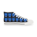Blue Bear Men's High Top Sneakers (Black background)