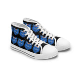 Blue Bear Women's High Tops (black background)