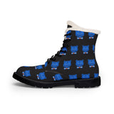 Blue Bear Men’s Fur-Lined Leather Boots (White Background)