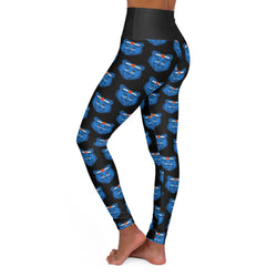 Blue Bear - Women's High Waisted Leggings - By ZeLimited
