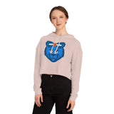 Blue Bear Cropped Hoodie