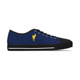 ZeLimited Female Elk Silhouette Women's Low Top Sneakers (Navy Blue 2)