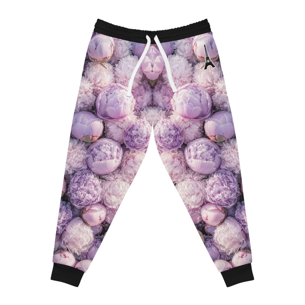 PARIZ Lavender Peonies Joggers (black trim)