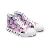PARIZ Lavender Peonies Women's High Top Sneakers