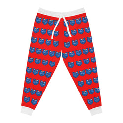ZeLimited Blue Bear Women's Athletic Joggers (Red with White)