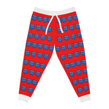 ZeLimited Blue Bear Women's Athletic Joggers (Red with White)