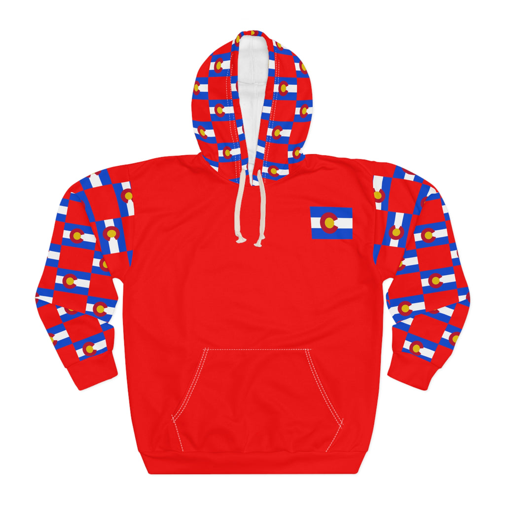 ZeLimited Colorado Checkered Flag Hoodie (All Red)