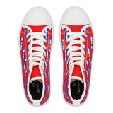 Colorado Checkered Flag Women's High Tops (red background)
