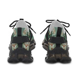 PARIZ Pale Blush and Creamy White Peonies Women's Athletic Sneakers