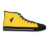 ZeLimited Female Elk Silhouette Women's High Top Sneakers (Yellow)