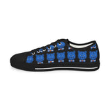 Blue Bear Men's Low Top Sneakers (Black background)