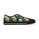PARIZ Pale Blush and Creamy White Peonies Women's High Top Sneakers