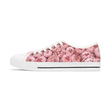 PARIZ Pastel Pink Peony Women's Low Top Sneakers
