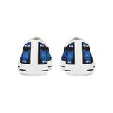 Blue Bear Men's Low Top Sneakers (Black background)