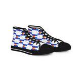 Colorado Checkered Flag Men's High Tops (white background)
