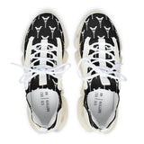 PARIZ Eiffel Tower Women's Mesh Sneakers (Black with White)