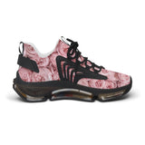 PARIZ Pastel Pink Peonies Women's Athletic Sneakers