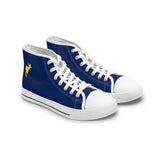 ZeLimited Female Elk Silhouette Women's High Top Sneakers (Navy Blue 2)