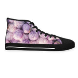 PARIZ Lavender Peonies Women's High Top Sneakers