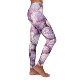 PARIZ Lavender Peonies Leggings (black logo)