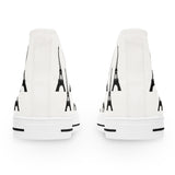 PARIZ Eiffel Tower Women's High Top Sneakers (white with black)