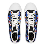 Colorado Checkered Flag Women's High Tops (black background)