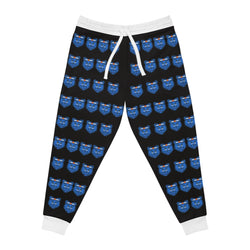 ZeLimited Blue Bear Women's Athletic Joggers (Black with White)