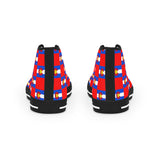 Colorado Checkered Flag Men's High Tops (red background)