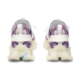 PARIZ Lavender Peonies Women's Athletic Sneakers