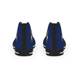 ZeLimited Male Elk Silhouette Men's High Top Sneakers (Navy Blue 2)