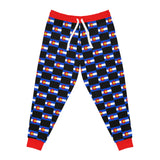 ZeLimited Colorado Checkered Flag Athletic Joggers (Red with black)