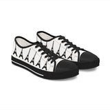 PARIZ Eiffel Tower Women's Low Top Sneakers (white with black)