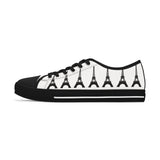 PARIZ Eiffel Tower Women's Low Top Sneakers (white with black)