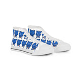 Blue Bear Men's High Top Sneakers (White background)