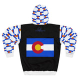 ZeLimited Colorado Checkered Flag Hoodie (White with Black)