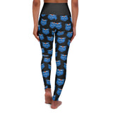 Blue Bear - Women's High Waisted Leggings - By ZeLimited